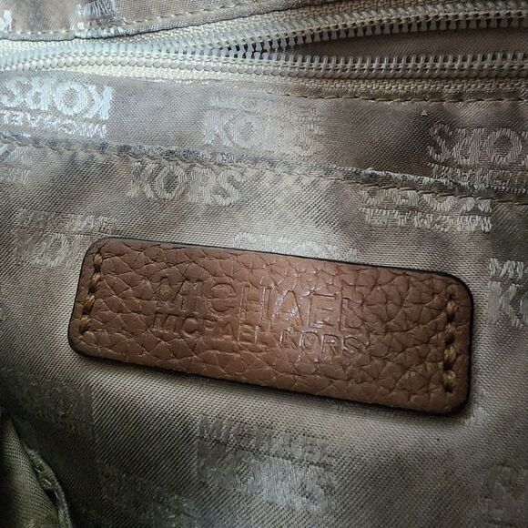 Michael Kors Tan & Brown Signature MK Tote Bag - Picture 5 of 15